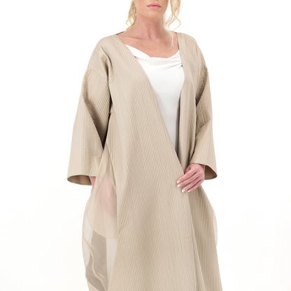 Slanted Shoulder Jacquard Abaya