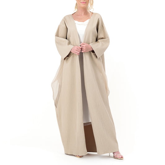 Slanted Shoulder Jacquard Abaya