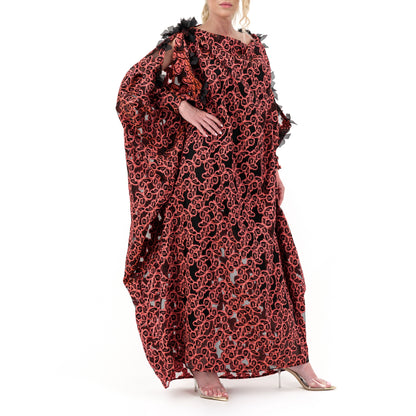 Embossed Butterfly Kaftan