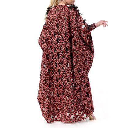 Embossed Butterfly Kaftan